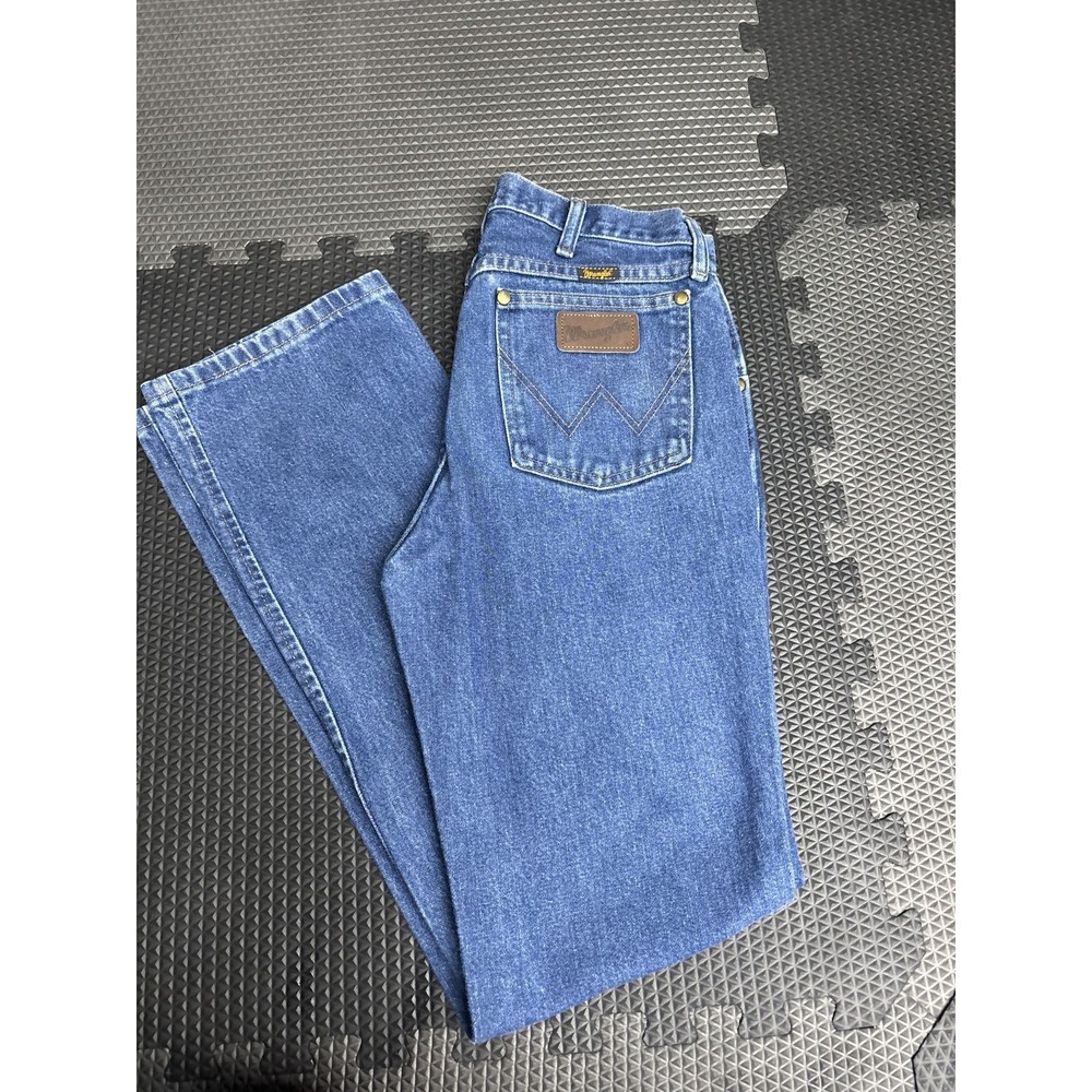 Wrangler Men's 36 Slim Fit Blue Denim‎ Jeans Classic Western Workwear